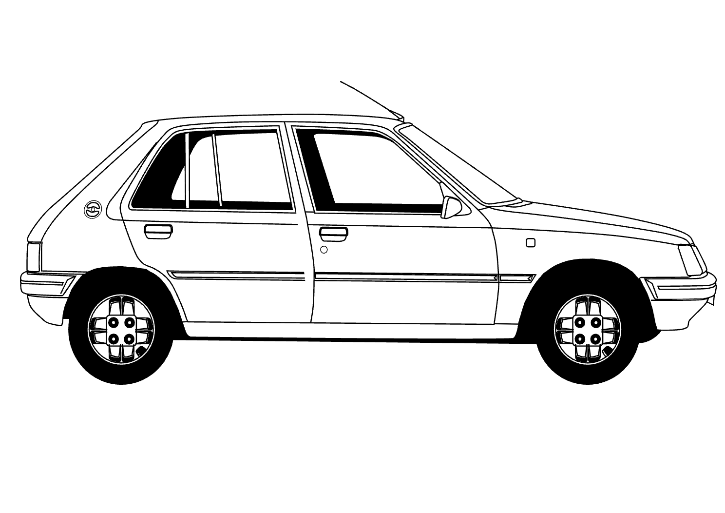 Peugeot 205 de profil